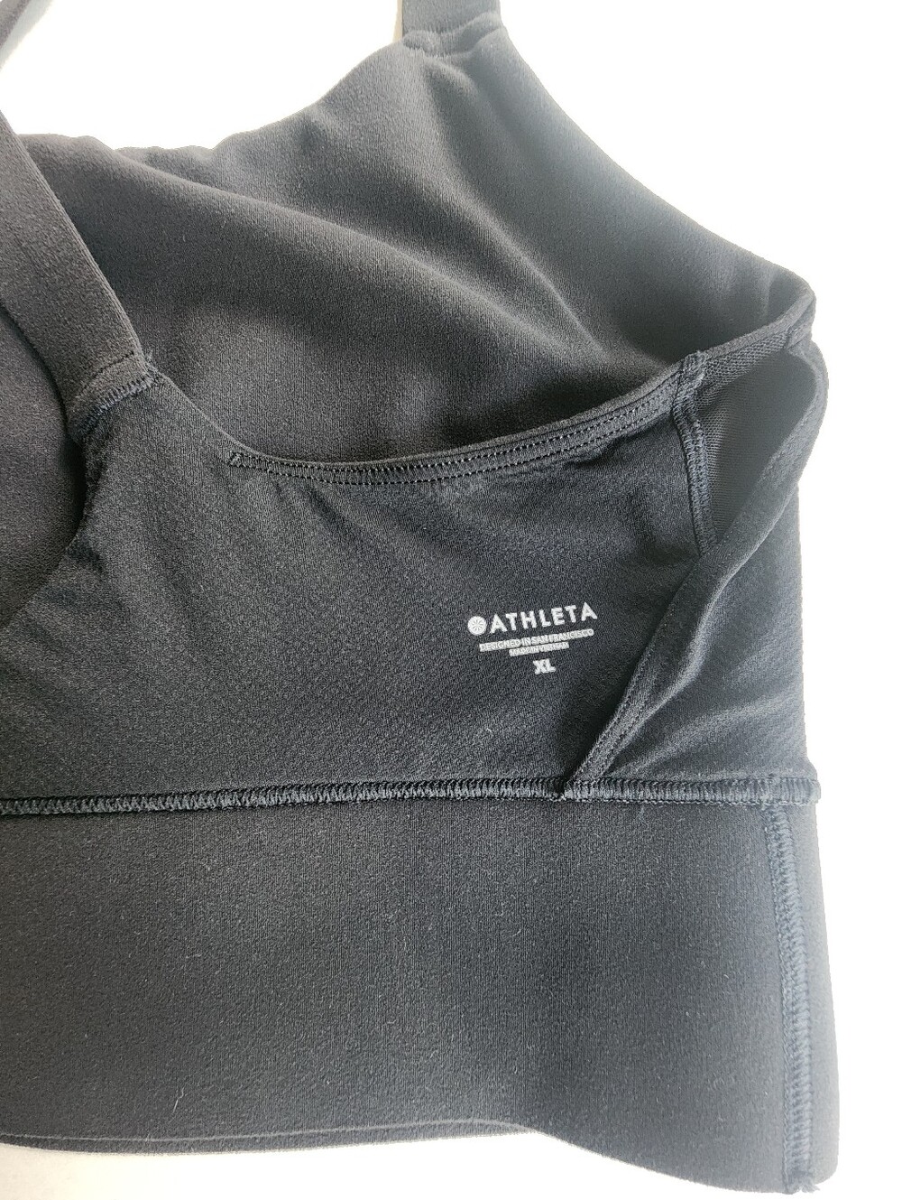Athleta Longline Warrior Cross Back Sports Bra Black Size XL - Picture 12 of 15